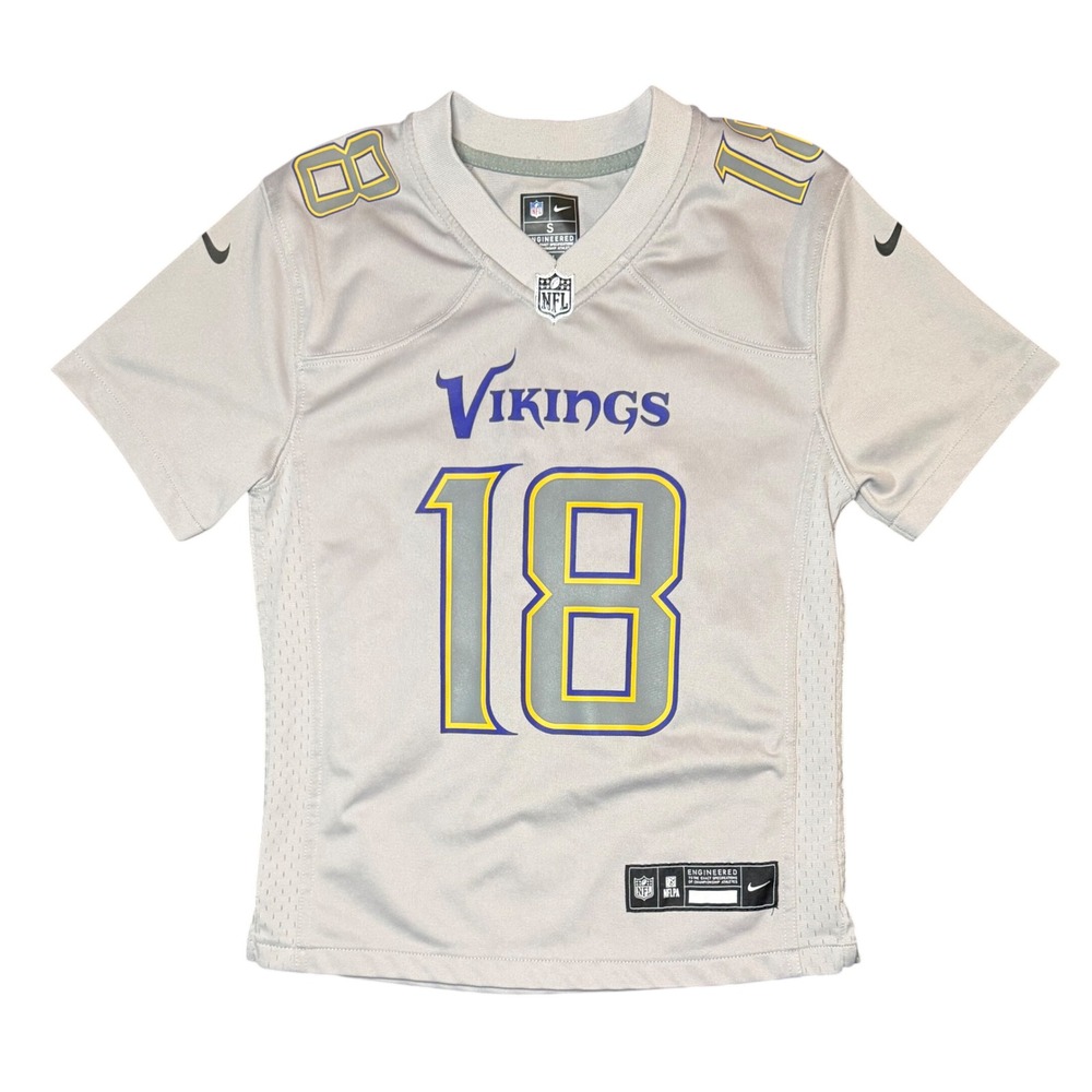 Nike Justin Jefferson Minnesota Vikings Jersey Youth Small Grey NFL 18